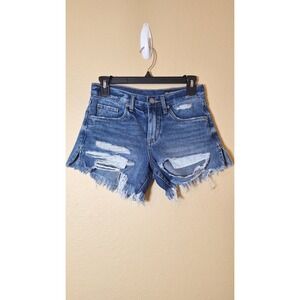 BlankNYC Vintage high rise short, The Barrow, distressed denim‎ short Sz 25